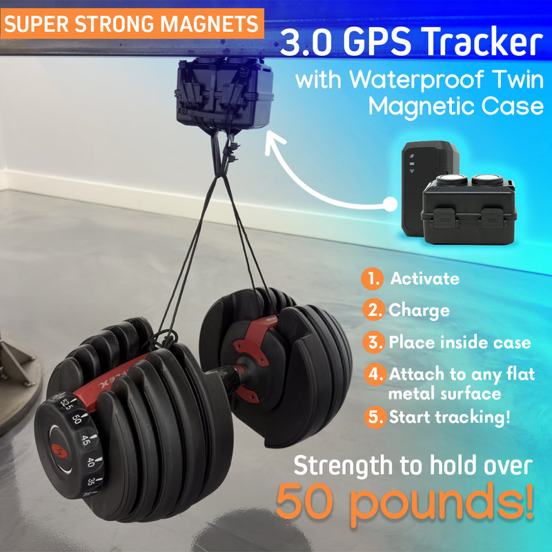 Optimus 3.0 GPS Tracker Heavy Duty Magnetic Case - Over 1 Month Battery