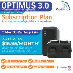 Optimus 3.0 GPS Tracker Heavy Duty Magnetic Case - Over 1 Month Battery