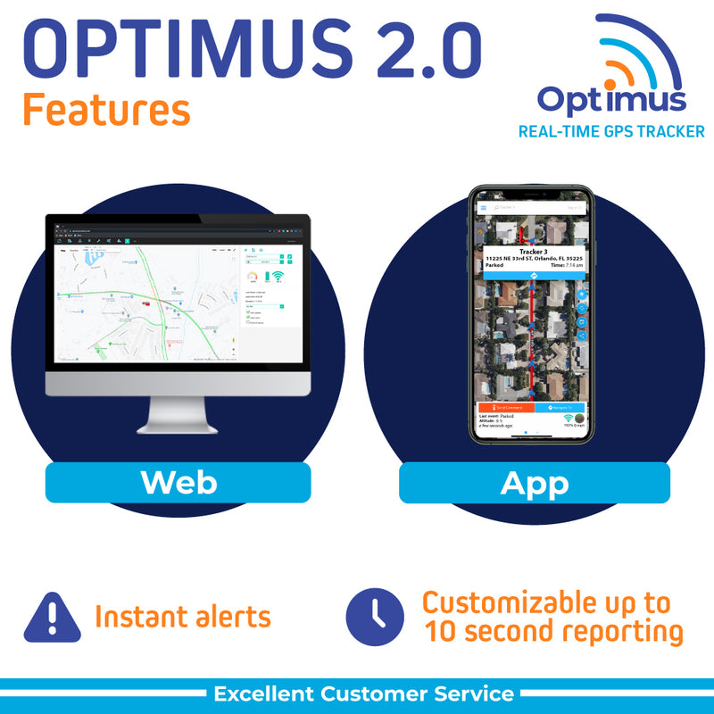 Optimus 2.0 Portable GPS for Cars, Trucks, People... - Battery | Optimus