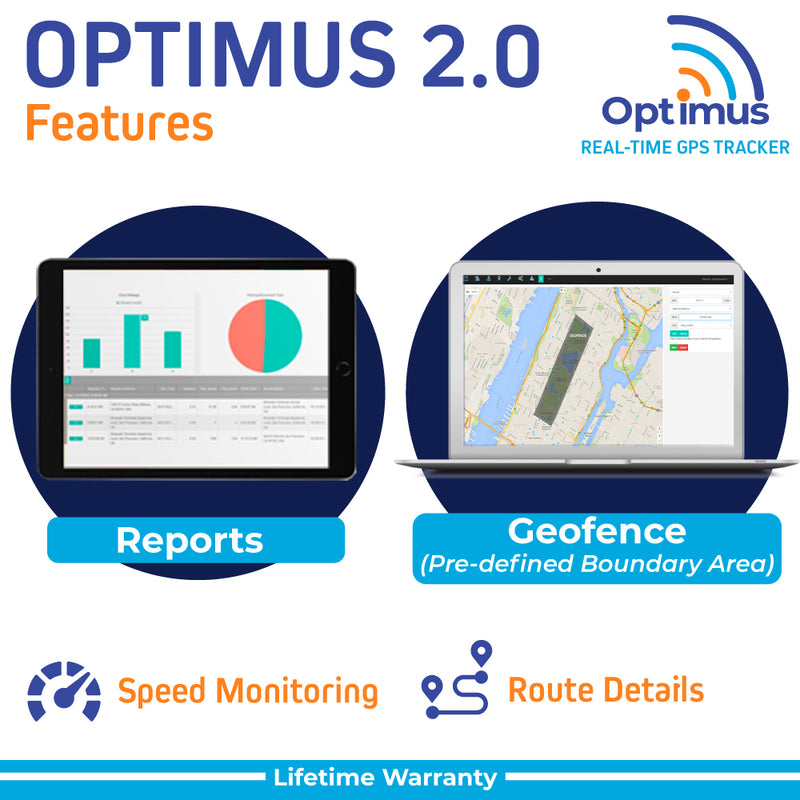 Optimus 2.0 Portable GPS Tracker for Cars, Trucks, People - Battery