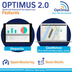 Optimus 2.0 Bundle with Waterproof Twin Magnet Case GPS Tracker