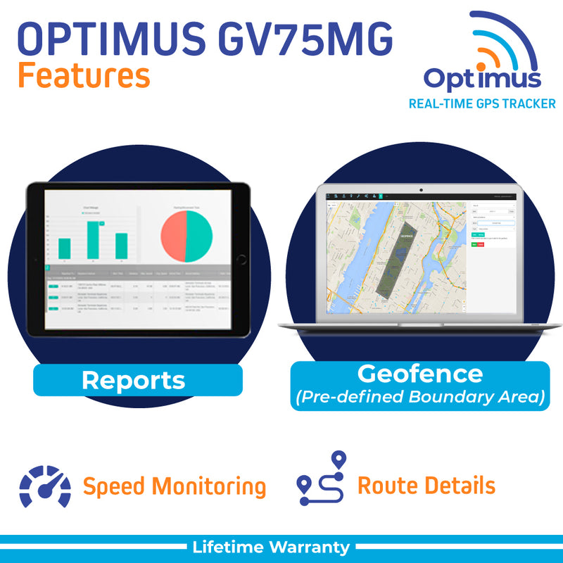 Optimus Tracker GV75 Waterproof Wired GPS Tracker for Motorcycles, Boats, Trailers & Assets