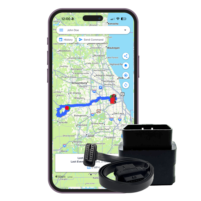 Car Easy Plug-in to OBD Port GPS Tracker with Extension Cable | Optimus